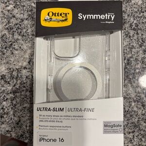 OtterBox Symmetry Series Ultra-Slim Sparkle Clear Case for iPhone 16